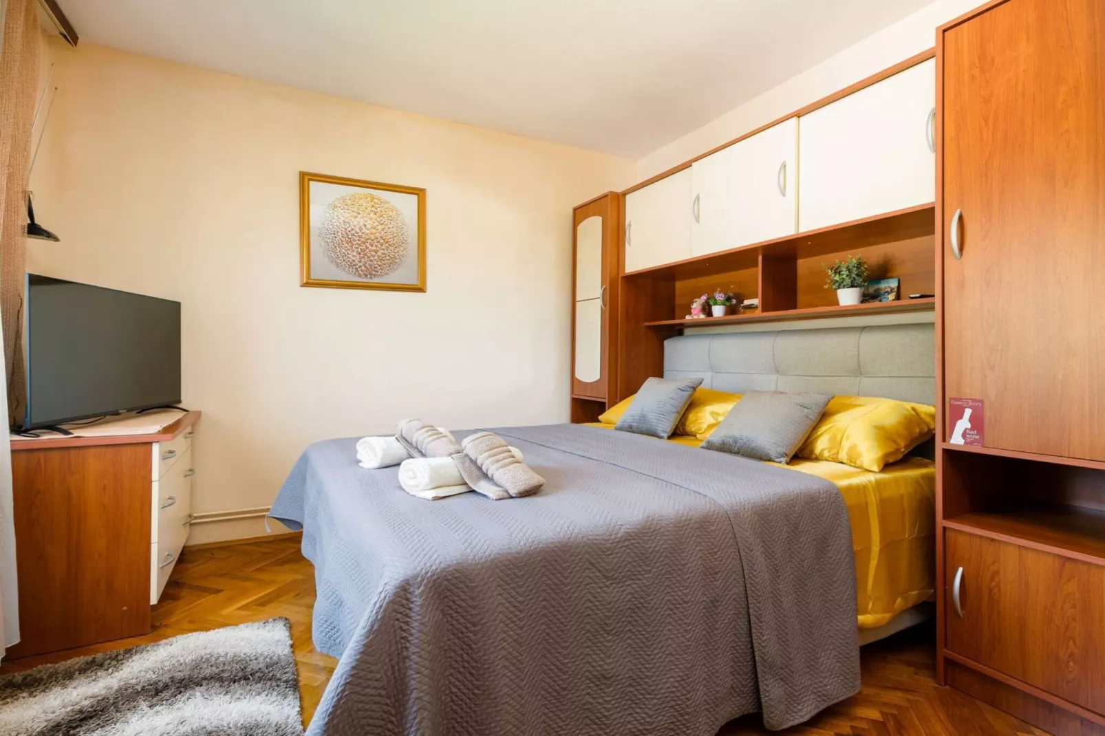 Luxury Seget Donji Apartments with Terrace and Sea View - Three Bedroom Apartment with Terrace and Sea View-Slaapkamer