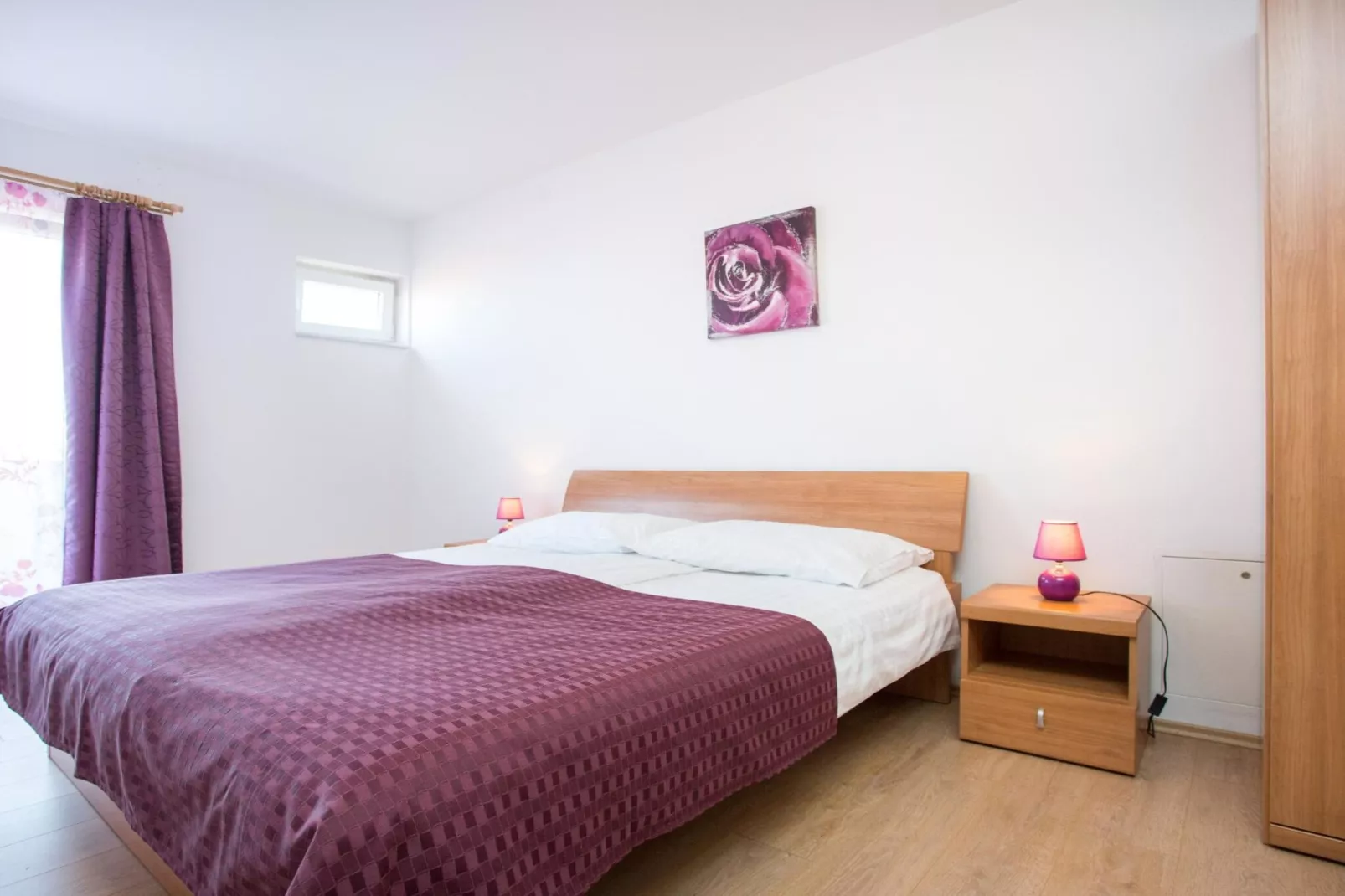 Scenic Elegant Apartments Krk with Balcony and Pool - Comfort Two Bedroom Apartment with Balcony and Pool (owner 4)-Slaapkamer