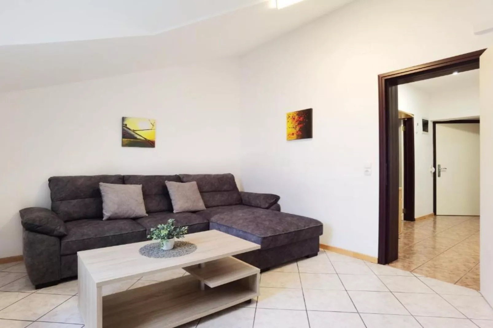 Villa Sanja -  One Bedroom Apartment with Balcony and Sea View 1-Woonkamer