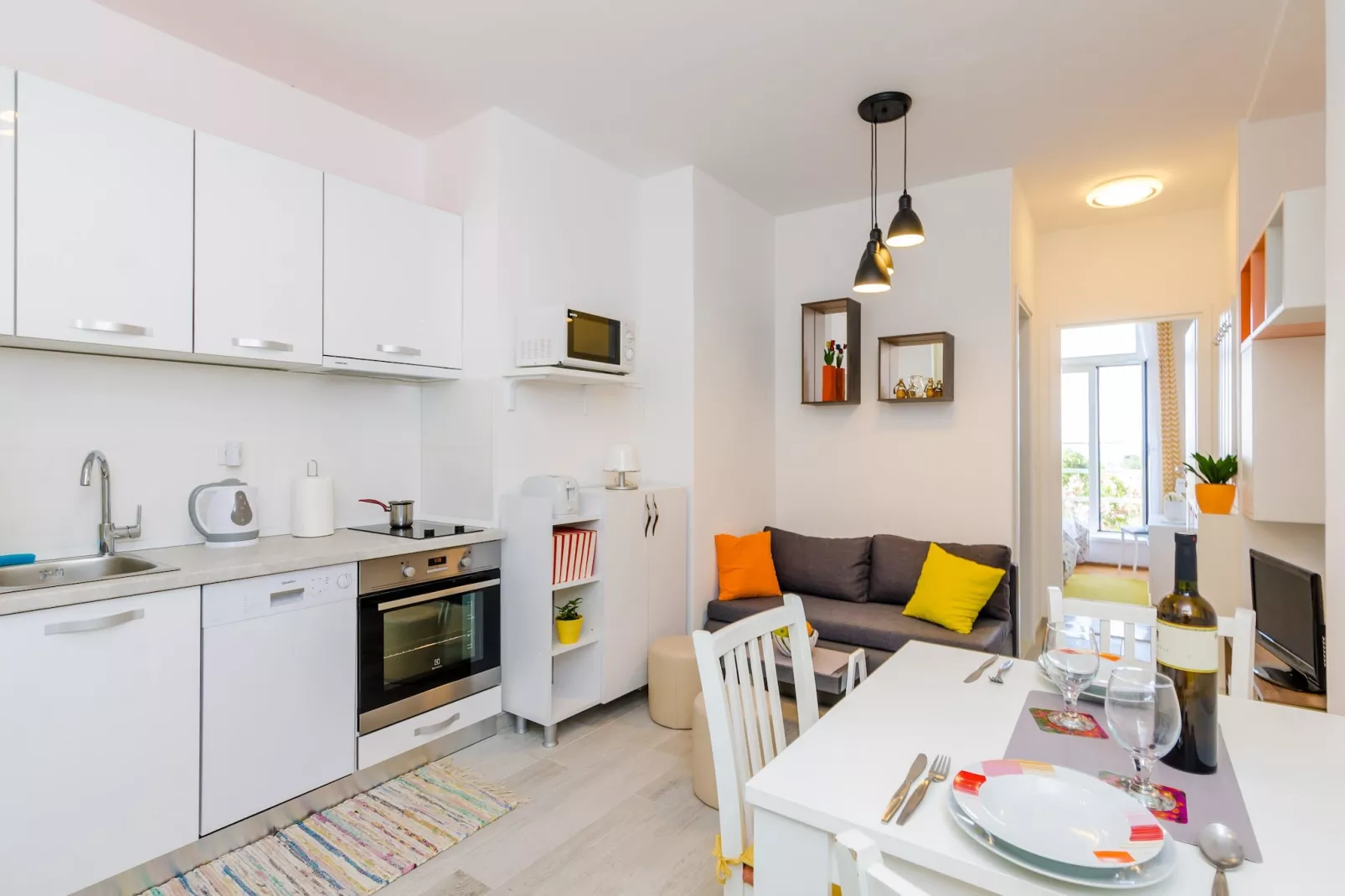Apartment Petrana - Studio Apartment with Terrace-Woonkamer