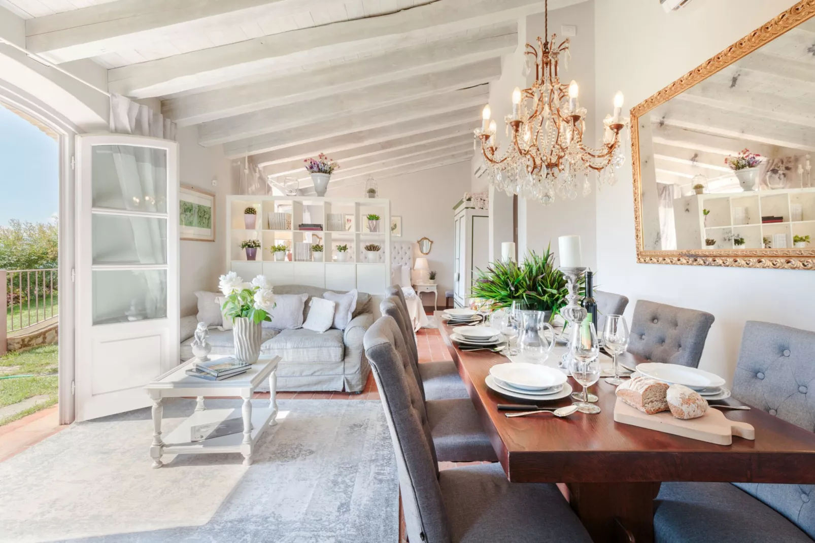 La Macina Farmhouse-Woonkamer