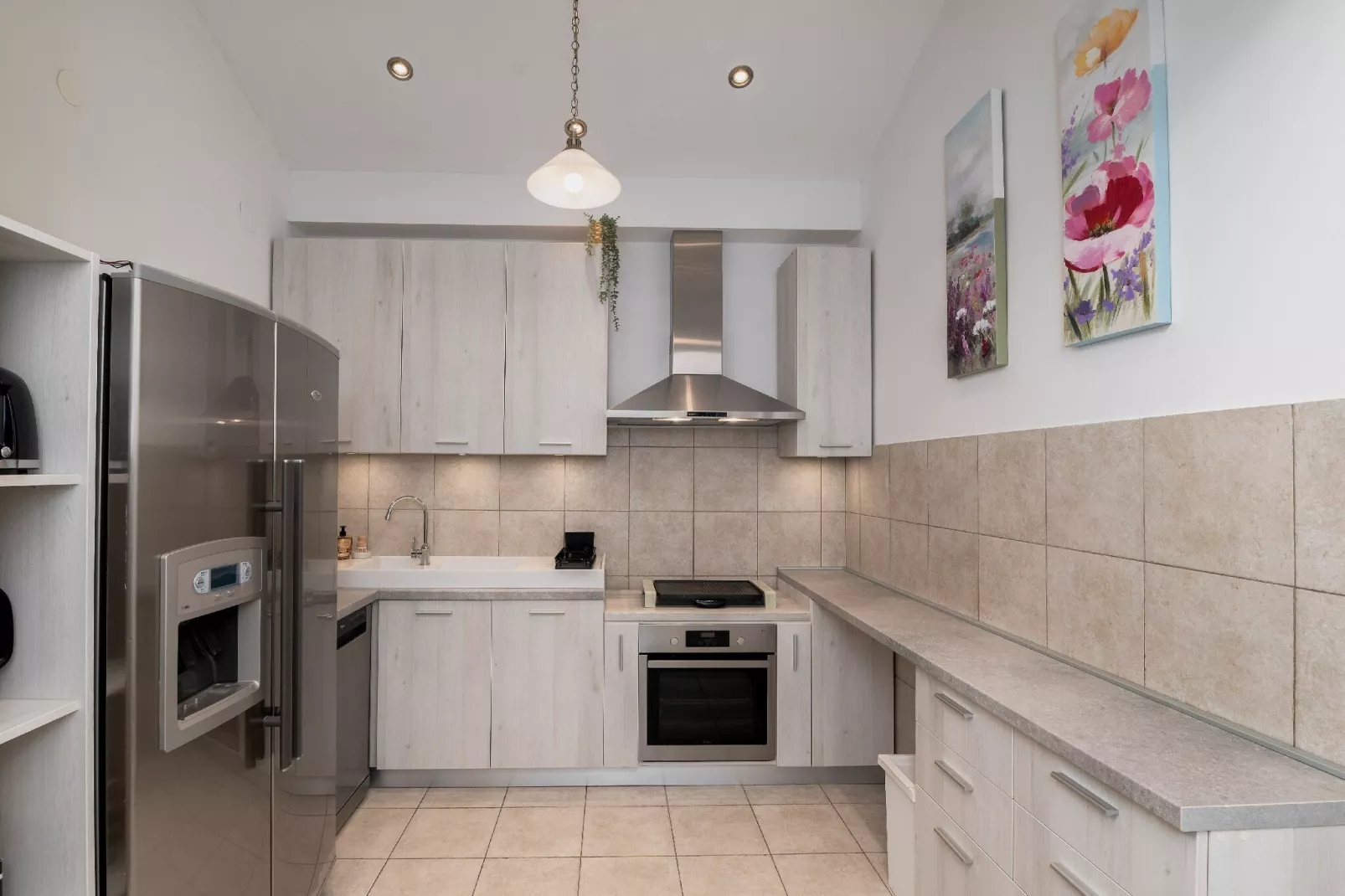 Holiday Home Lea - Three Bedroom Holiday Home with Terrace and Sea View-Keuken