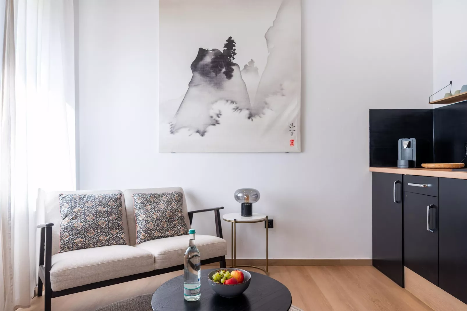 Deluxe Studio mit Kingsize-Bett-Woonkamer