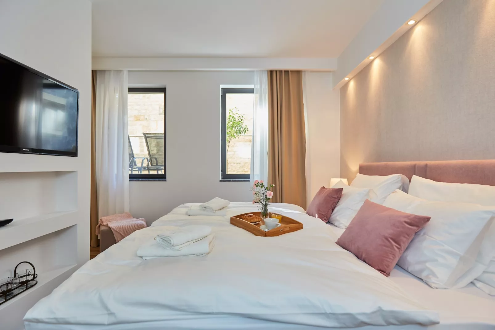 Dubrovnik Deluxe Blue Bayou - Luxury Two Bedroom Apartment with Sea view (Ex. Deluxe Lily)-Slaapkamer