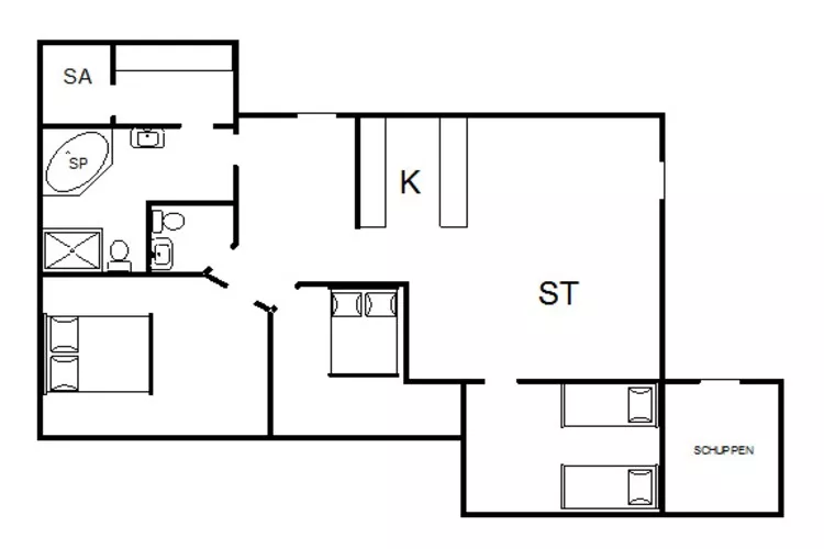 6 persoons vakantie huis in Tarm-Plattegrond