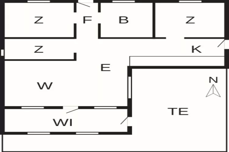 Rustig toevluchtsoord in Romo -- By Traum Ferienwohnungen-Plattegrond