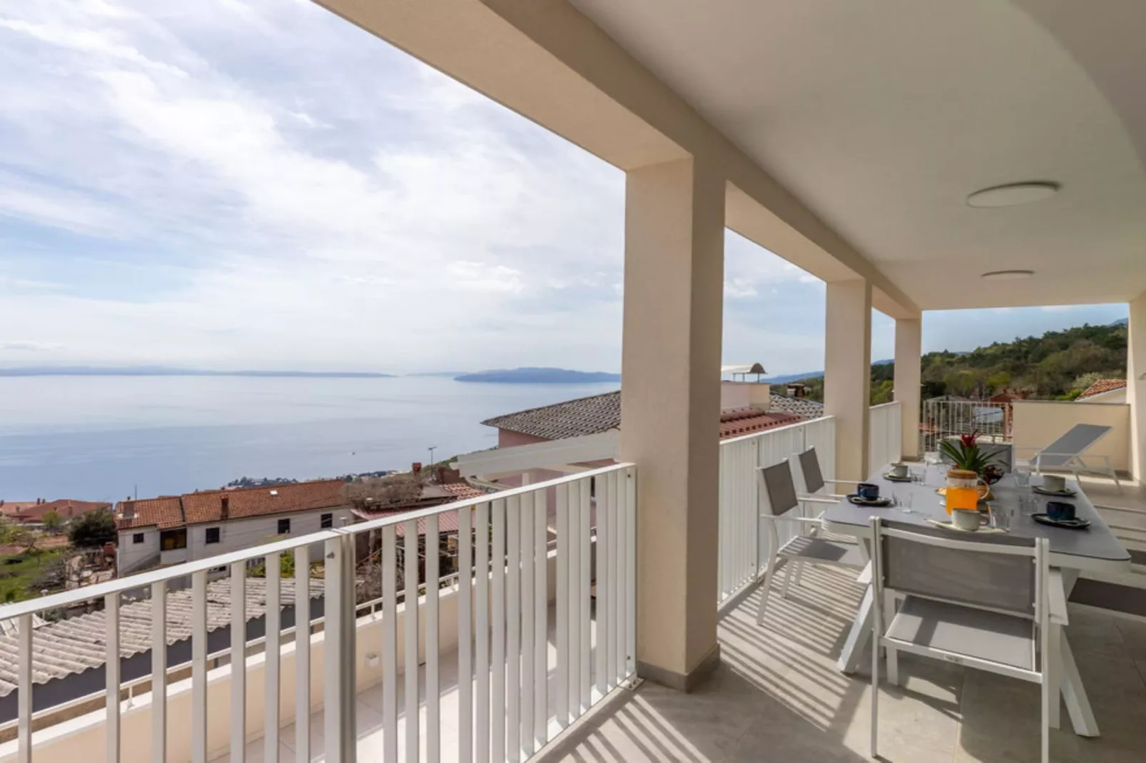 Apartments Bregha - Three Bedroom Apartment with Terrace-Terrasbalkon