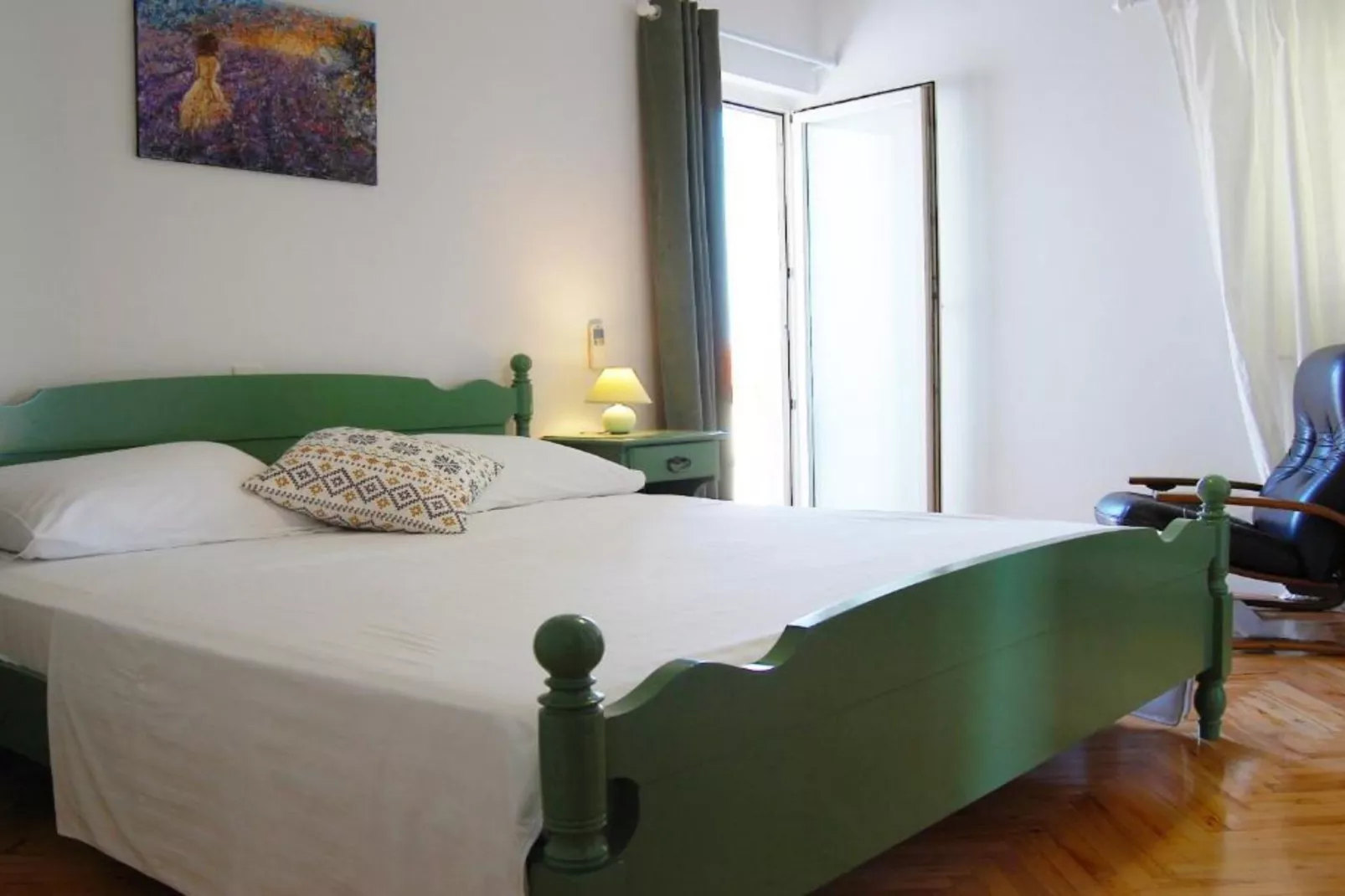 Apartment Jurišić Korčula - One Bedroom Apartment with Terrace-Slaapkamer