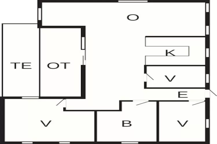Kusttoevlucht in Dronningmolle-By Traum-Plattegrond