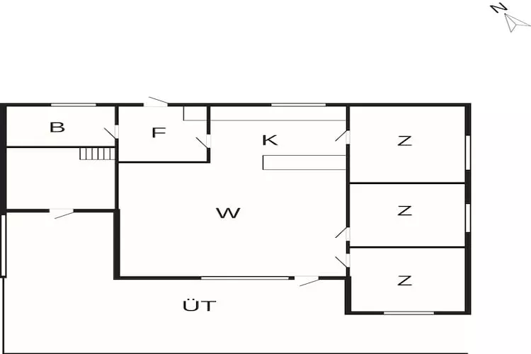 4 Personen vakantie huis in Hals-Plattegrond