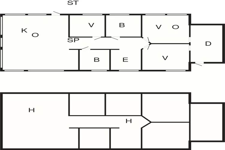 6 Personen vakantie huis in Tjørhom-Plattegrond