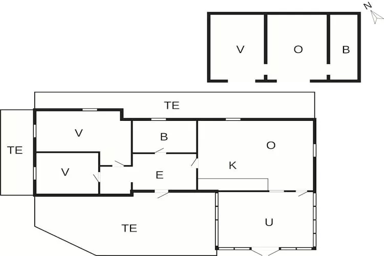 5 persoons vakantie huis in Glesborg-Plattegrond