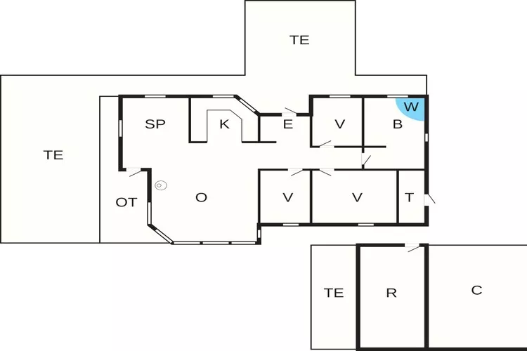 6 persoons vakantie huis in Hals-Plattegrond