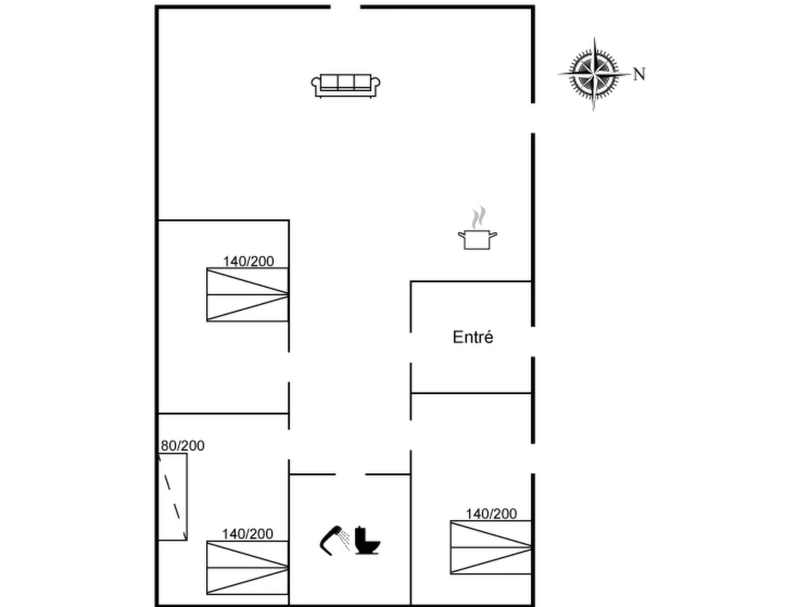 "Melle" - 350m from the sea