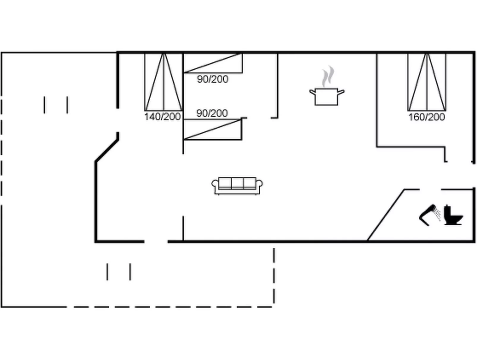 "Skakke" - 900m from the sea