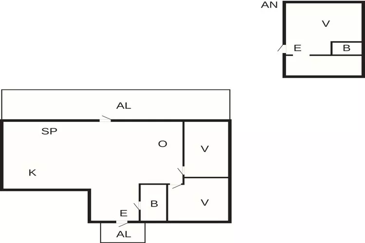 Kustwoning met gastenverblijf-Plattegrond