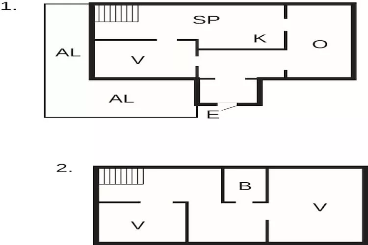 Afgelegen huis met tuin en meren-Plattegrond