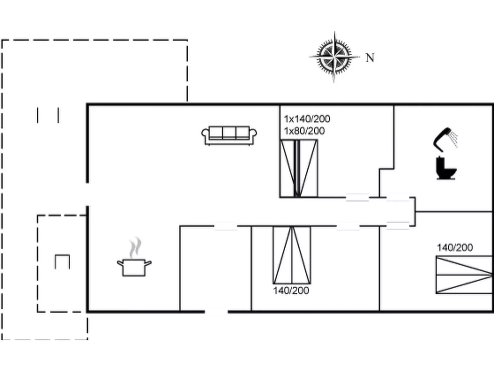 "Thorine" - 750m from the sea
