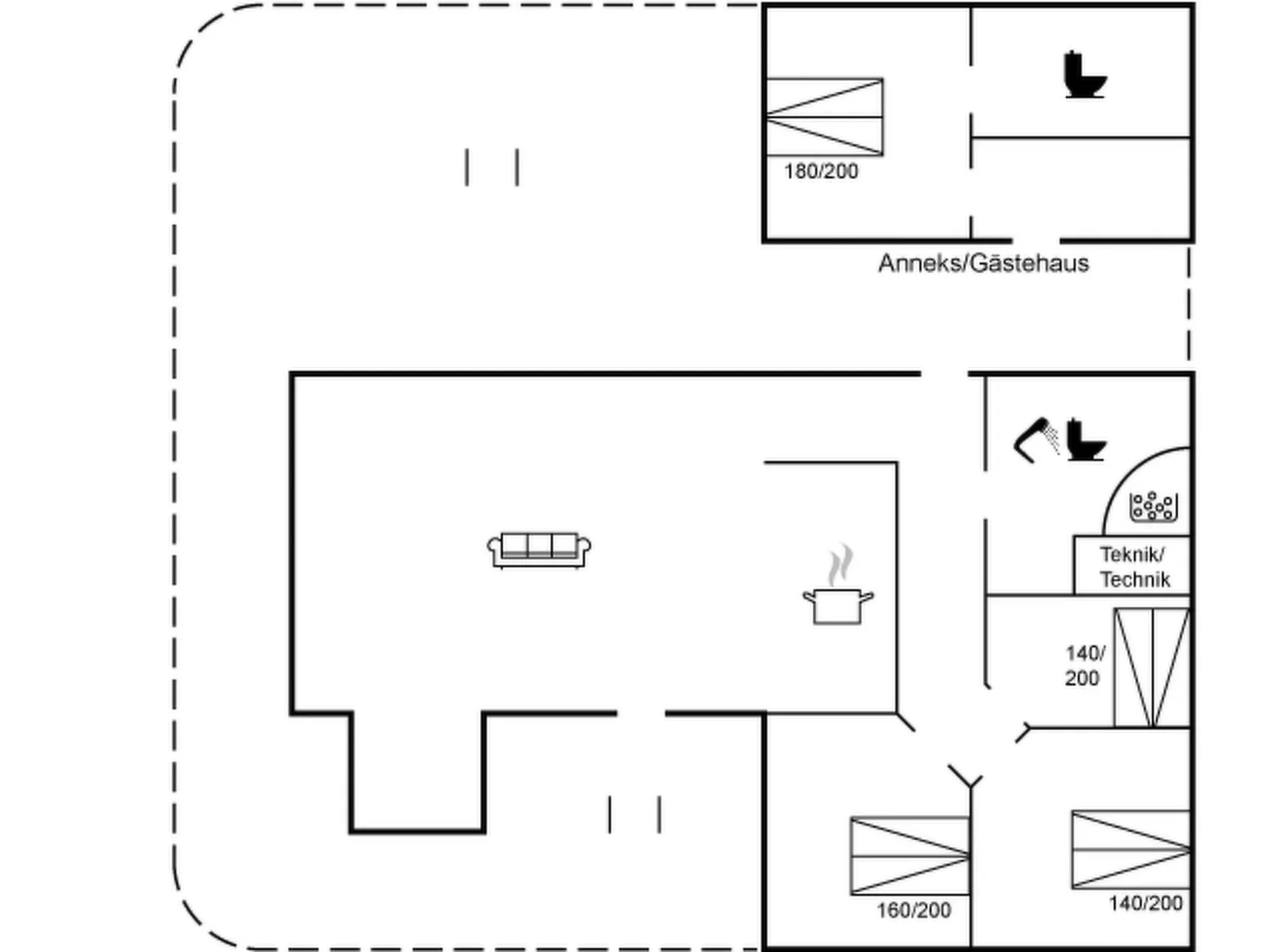 "Thorwith" - 150m from the sea