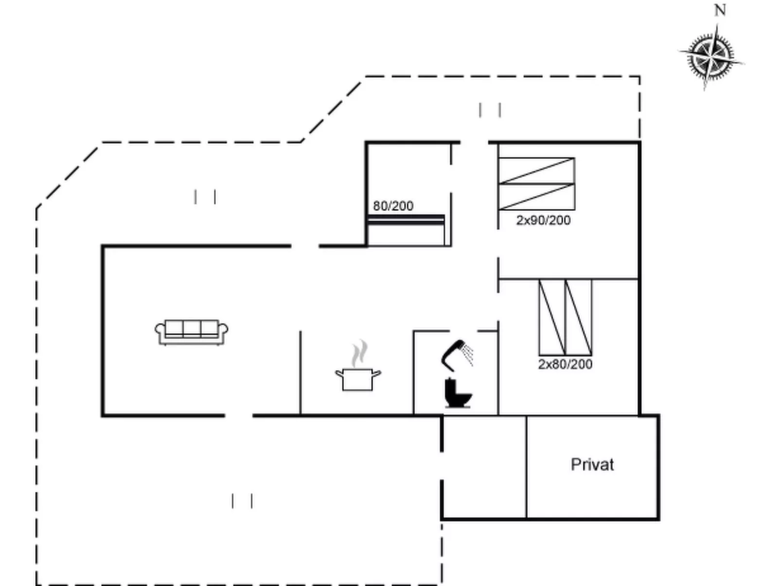 "Fabio" - 450m from the sea
