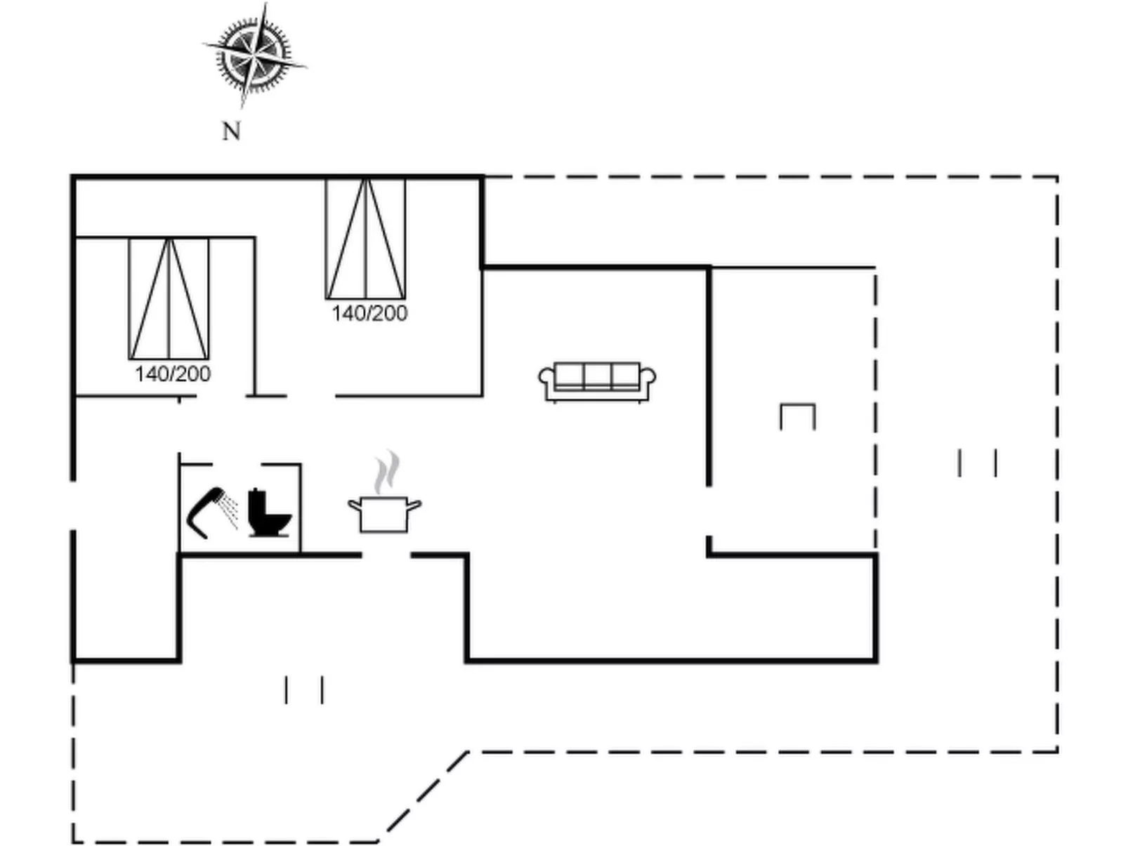 "Eweline" - 75m from the sea