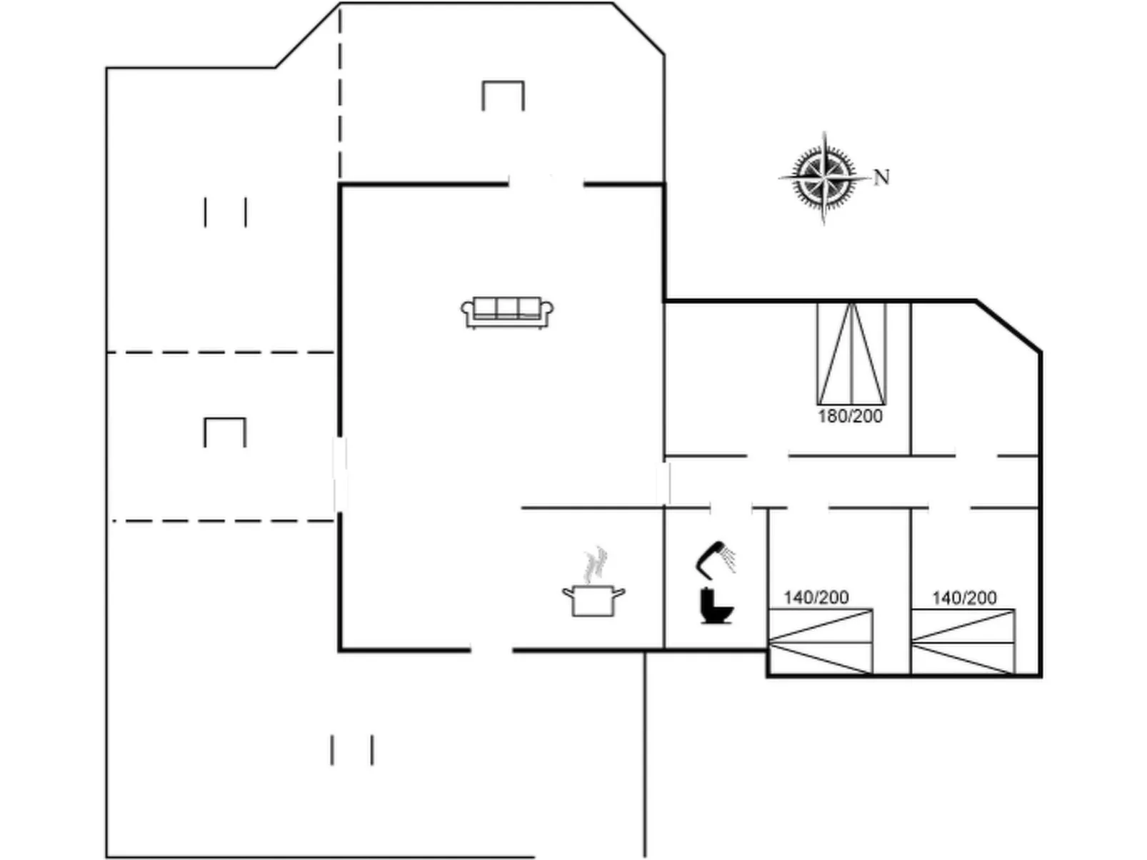"Medard" - 2km from the sea