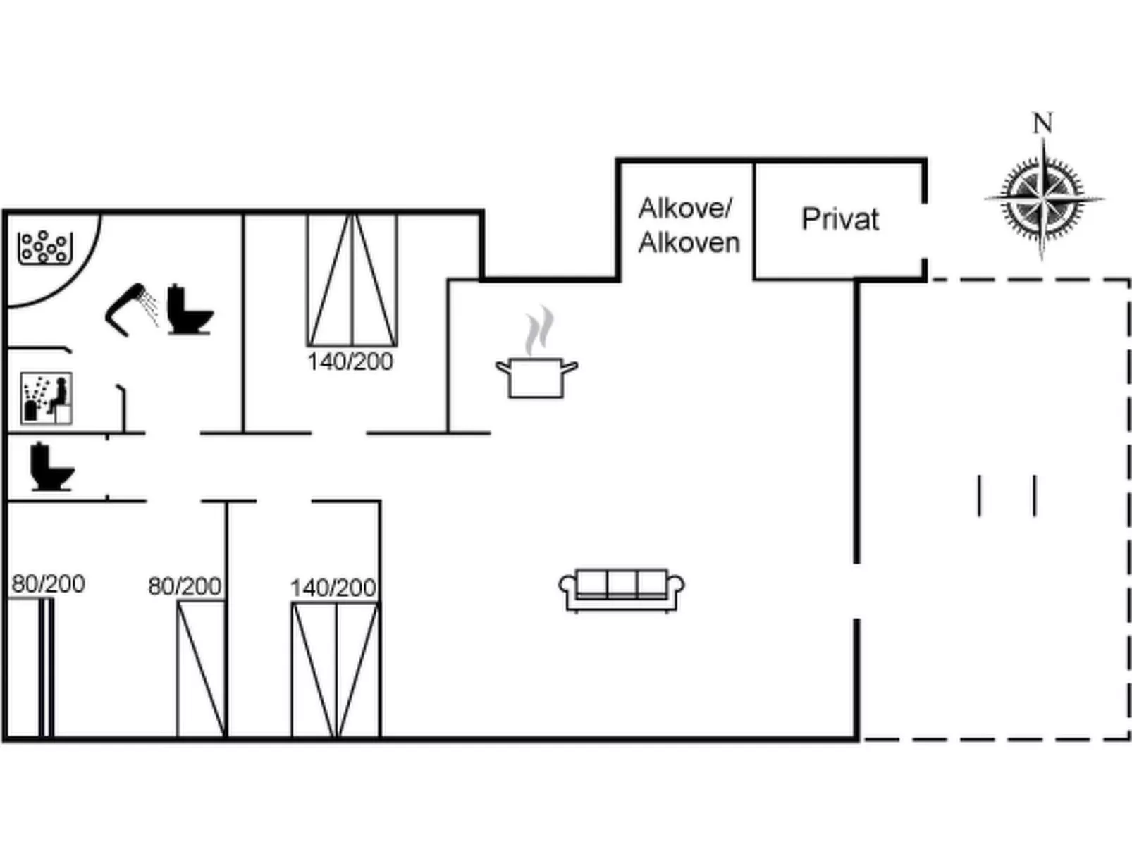 "Menka" - 1.3km from the sea