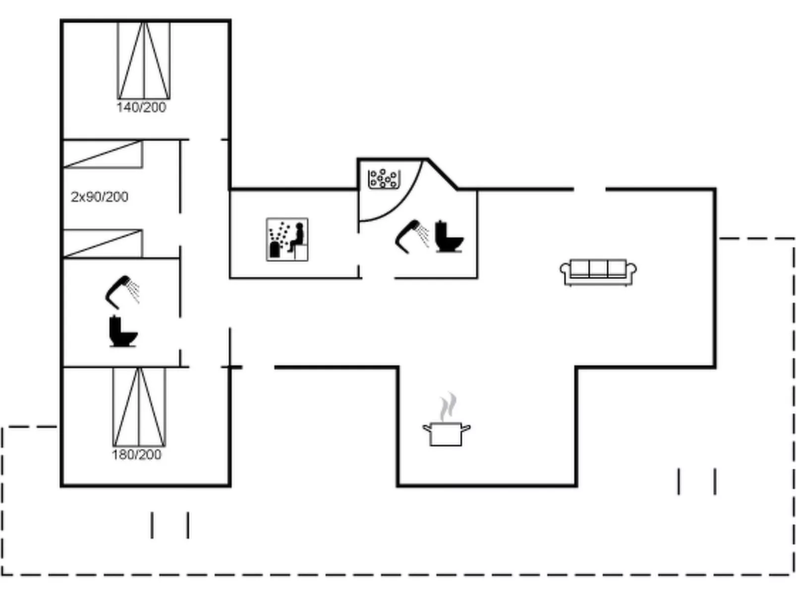 "Bodulf" - 600m from the sea