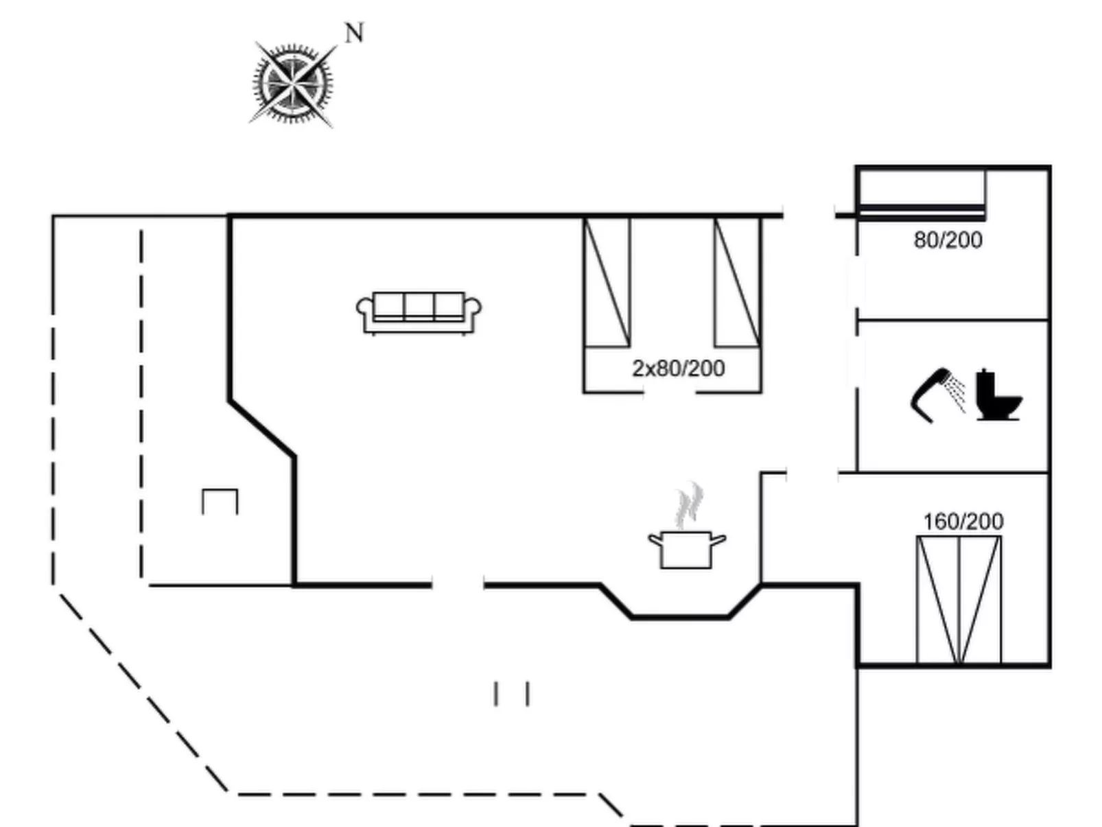"Ulf" - 100m from the sea