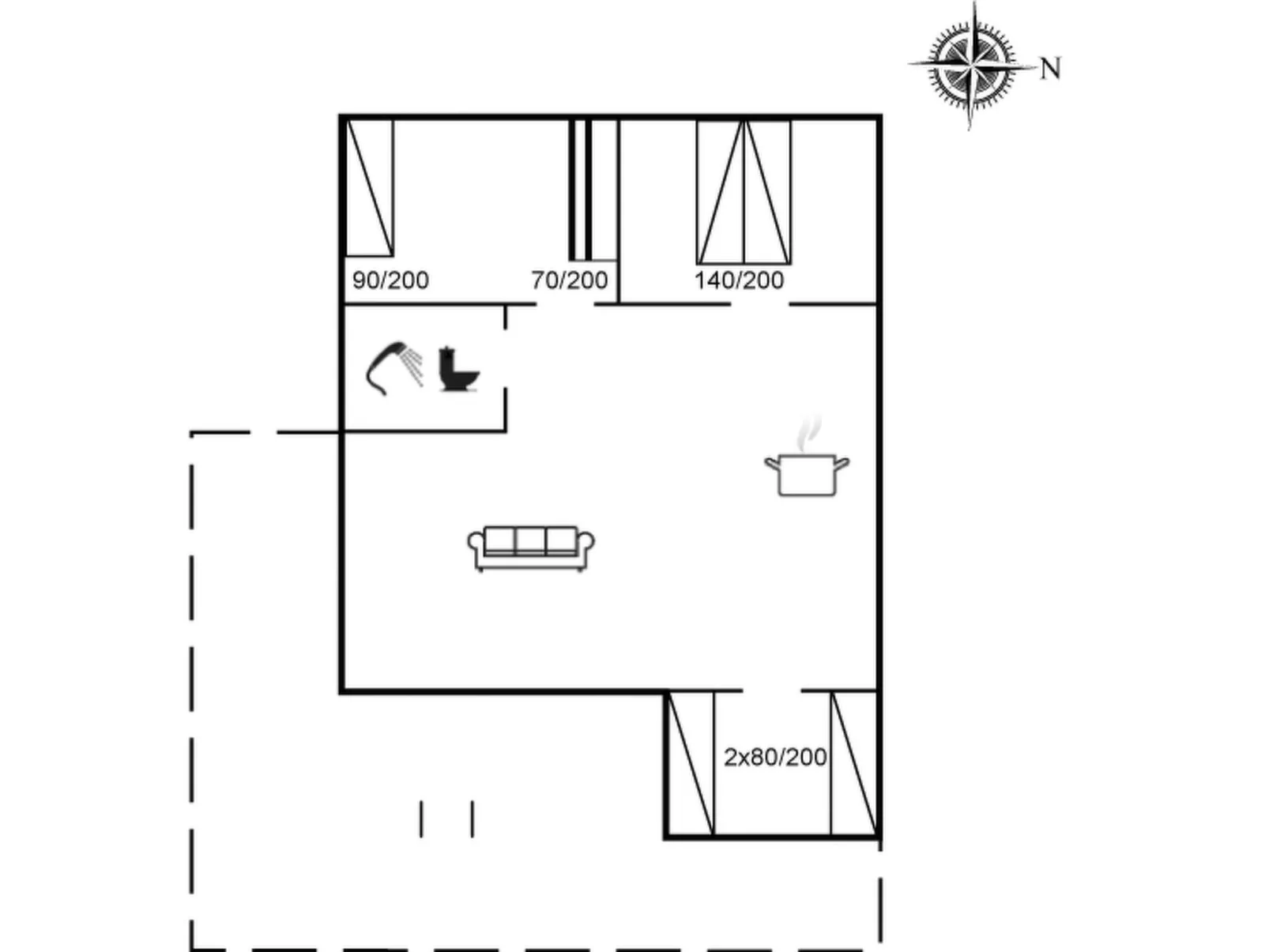 "Bridgette" - 100m from the sea