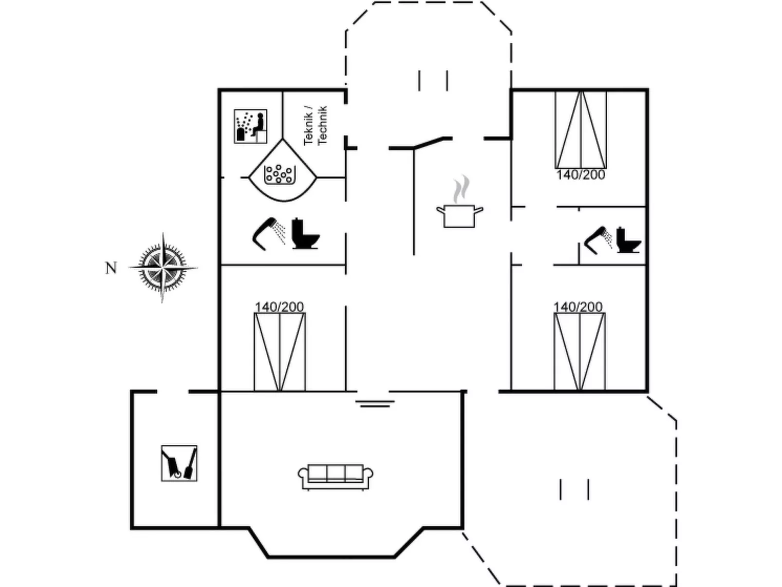"Thorin" - 100m from the sea