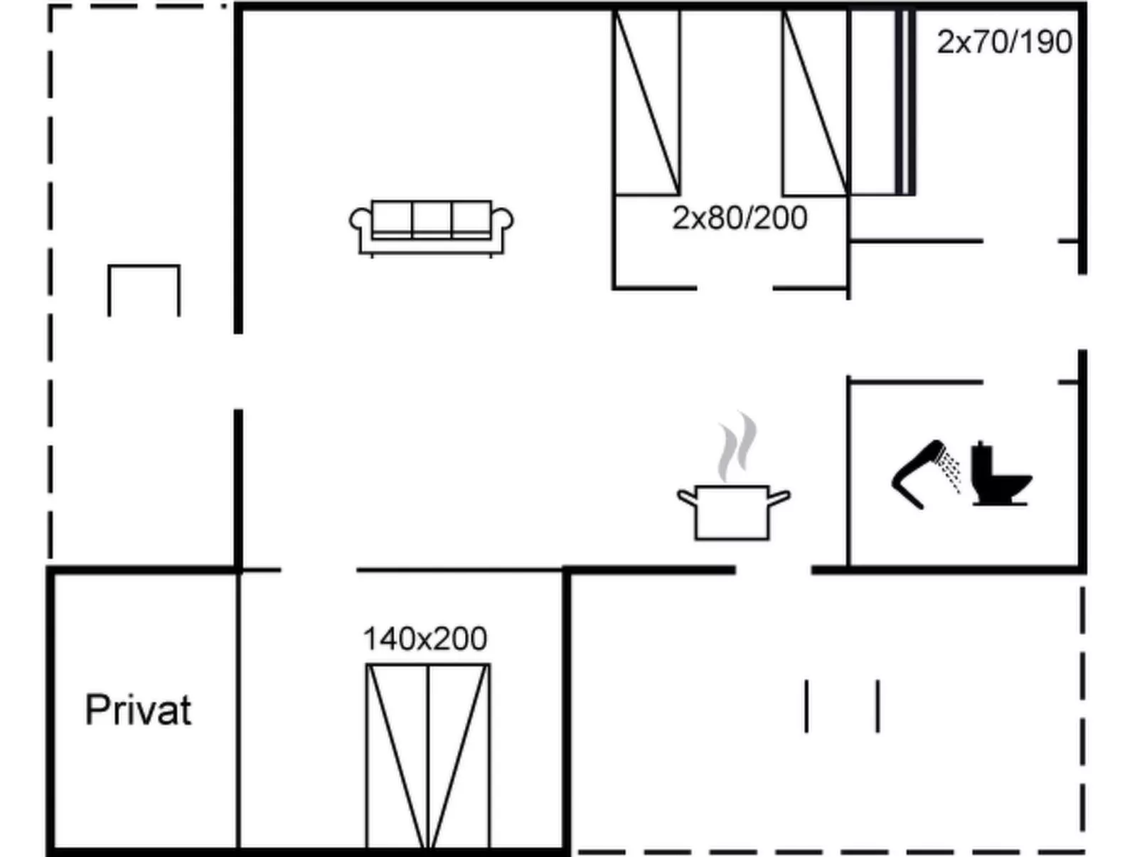 "Brigit" - 200m from the sea