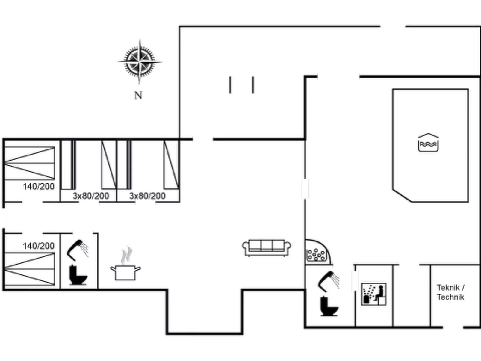 "Ingebore" - 700m from the sea