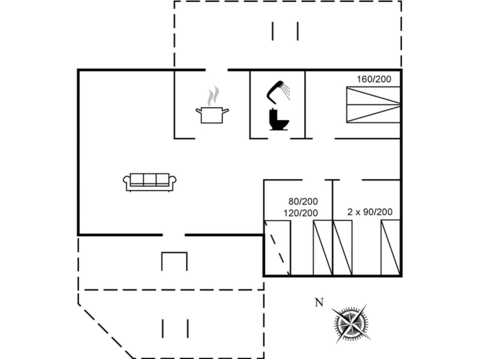 "Gudrun" - 250m from the sea