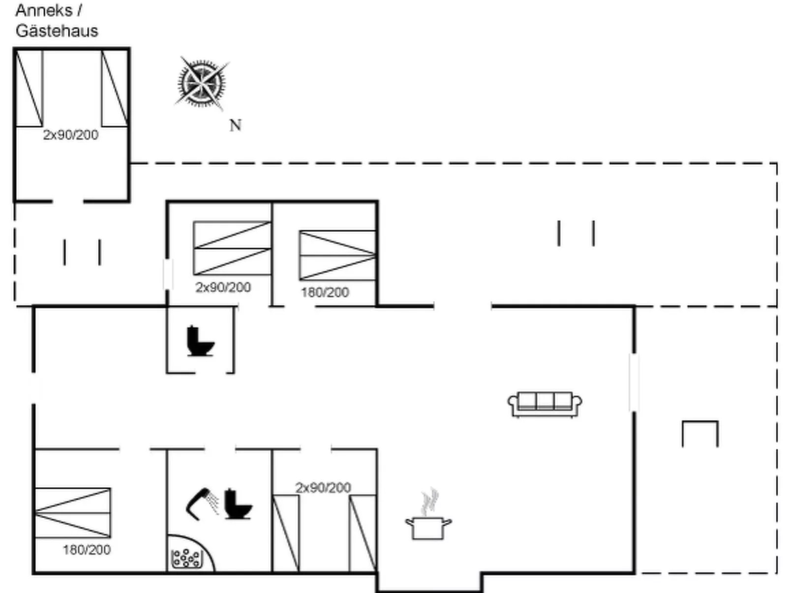 "Andon" - 320m from the sea