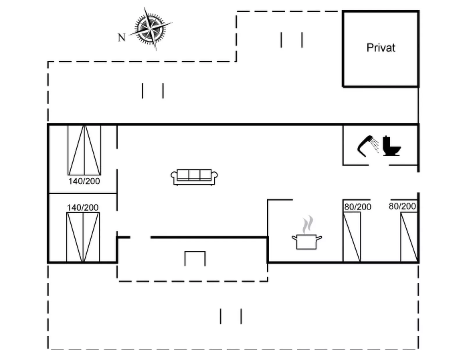 "Doris" - 150m from the sea