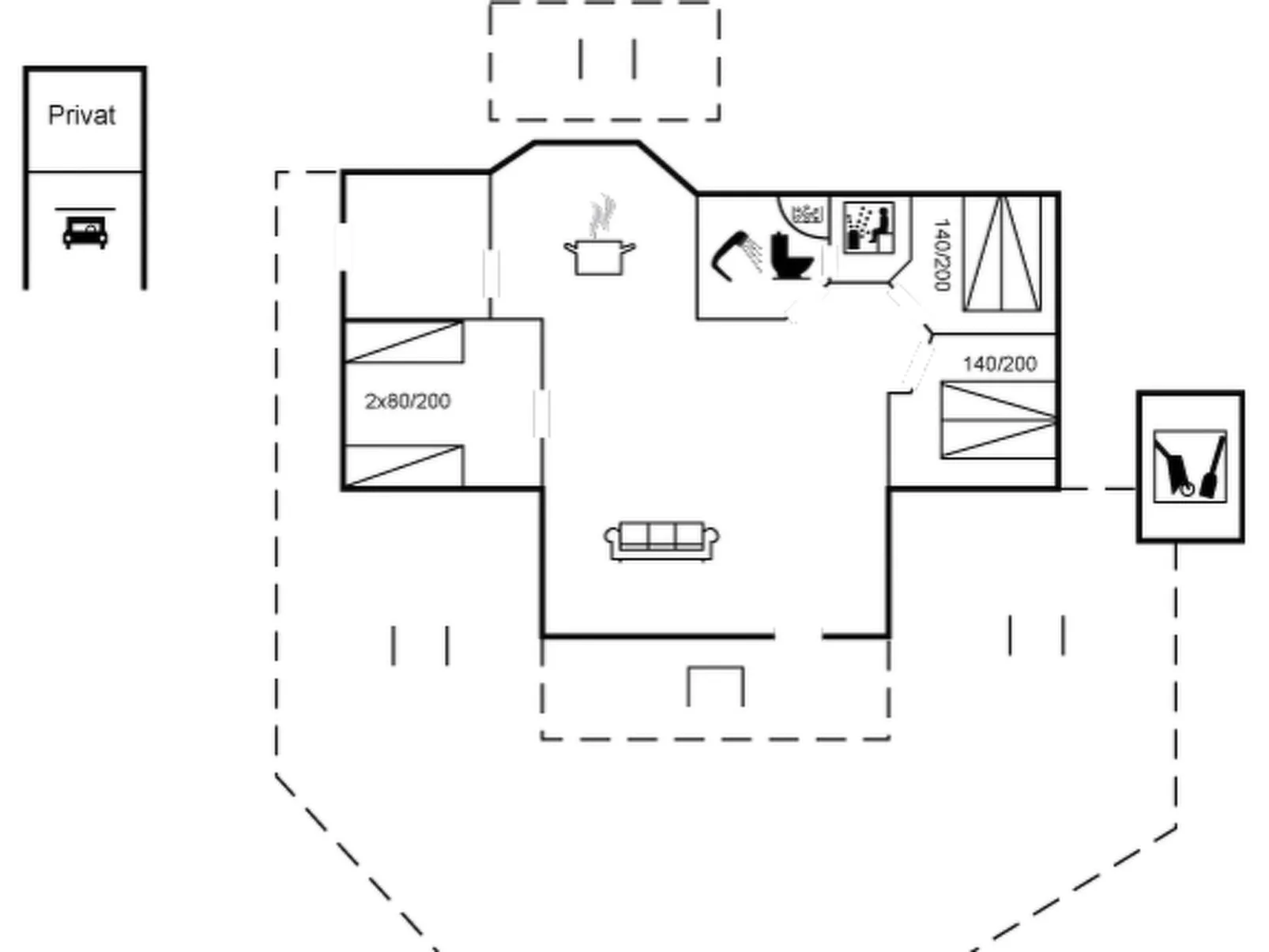"Kiowa" - 4km from the sea