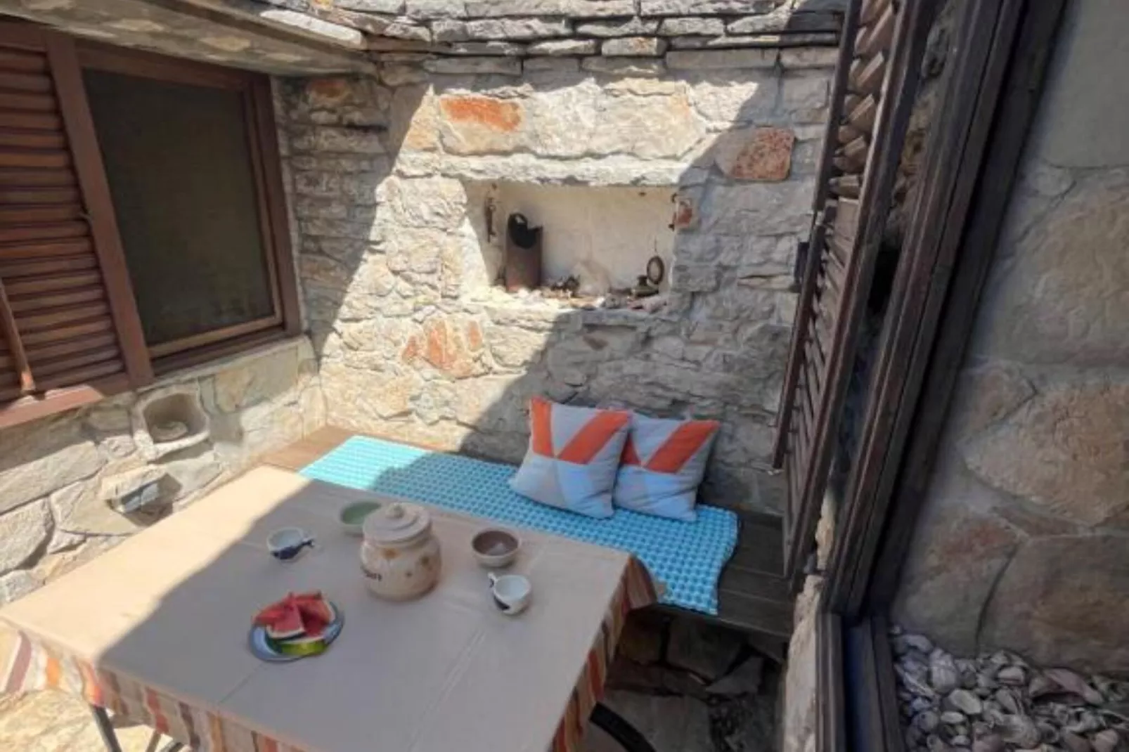 Romantic Stone House and Yard Near Stunning Beach - Two Bedroom Holiday Holiday Home  with  Patio and Terrace