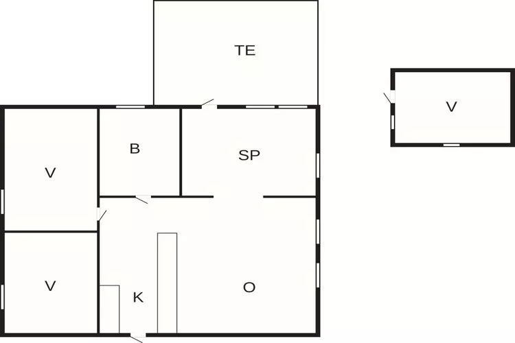 6 Personen vakantie huis in Idestrup-Plattegrond