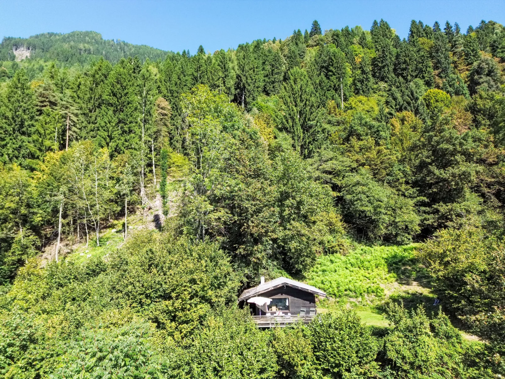Häuschen am Waldrand-Buiten