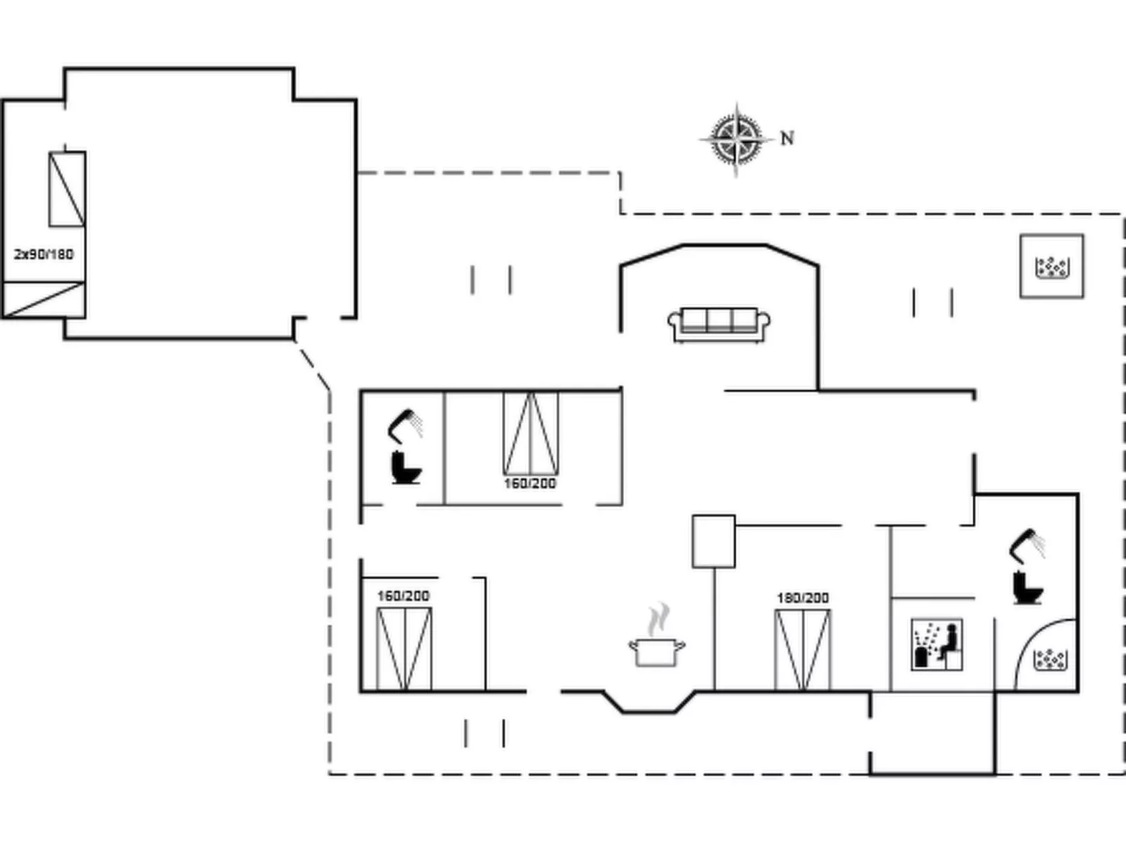 "Djuna" - 550m from the sea-Binnen