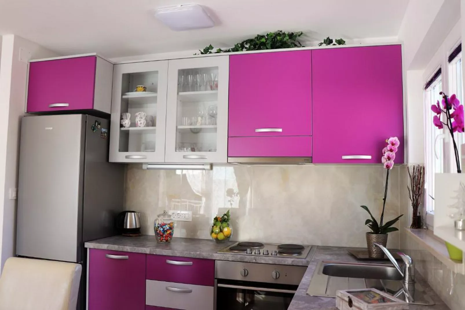 Apartments Clementina Sunrise-Two Bedroom Apartment with Terrace and Sea View (BIG)-Keuken