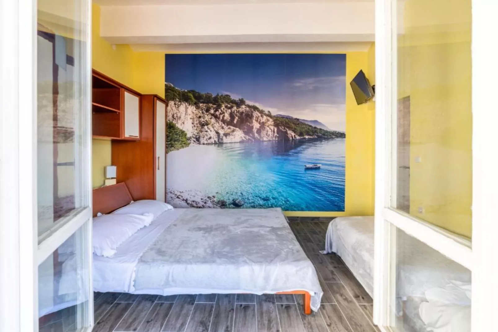 Apartments Ribarević - Three Bedroom Apartment With Terrace and Sea View-Slaapkamer