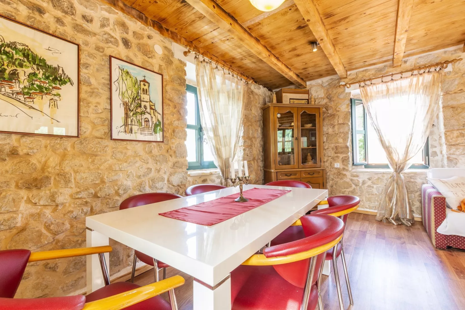 Rustical Resort Kokorići with Shared Outdoor Swimming Pool - Two Bedroom Holiday Home-Eetkamer