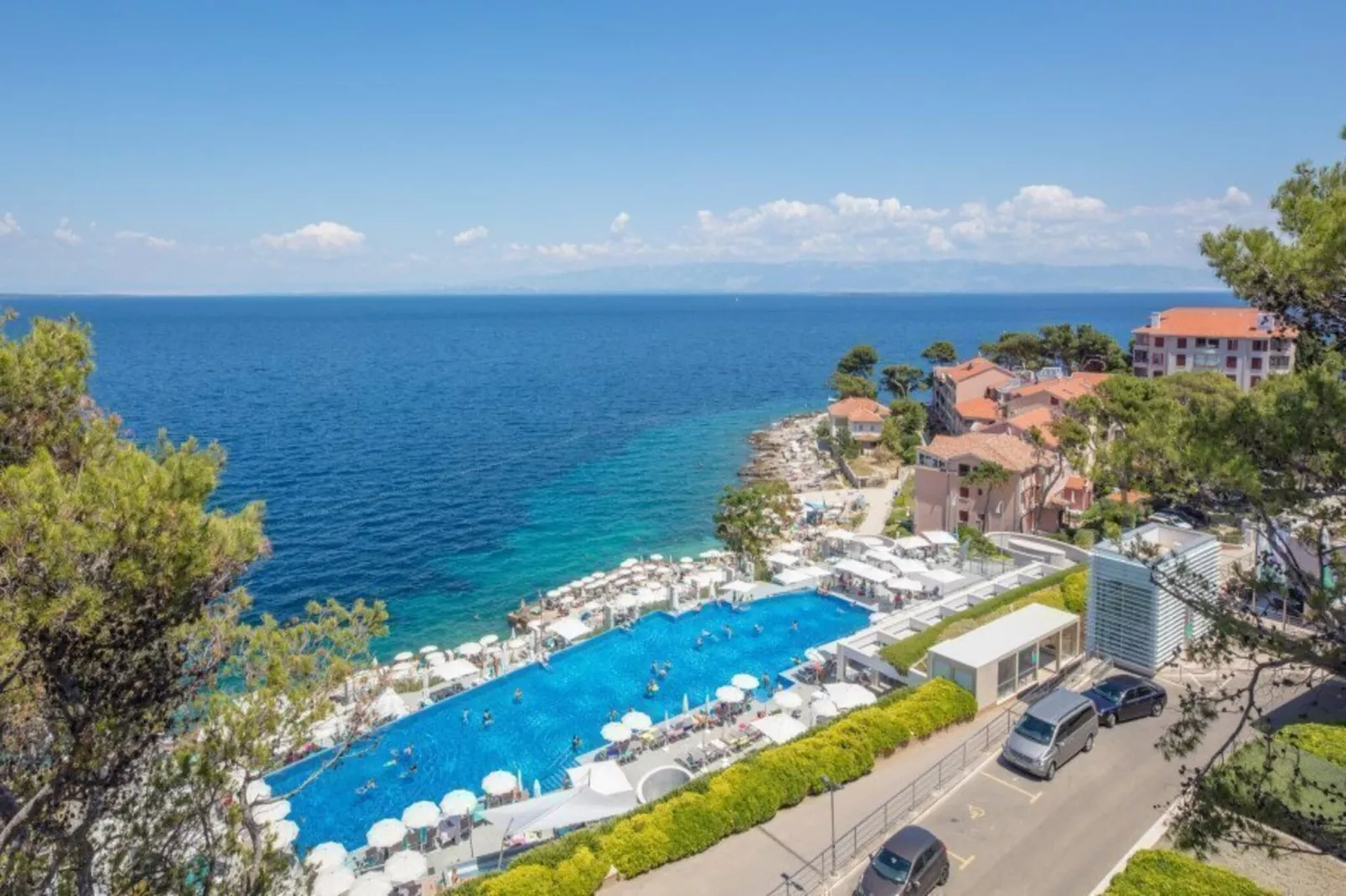 Apartments Punta, Veli Losinj-2-Raum-App., A1 (2+1), ca. 37 qm, für 3 Pers.-Uitzicht zomer
