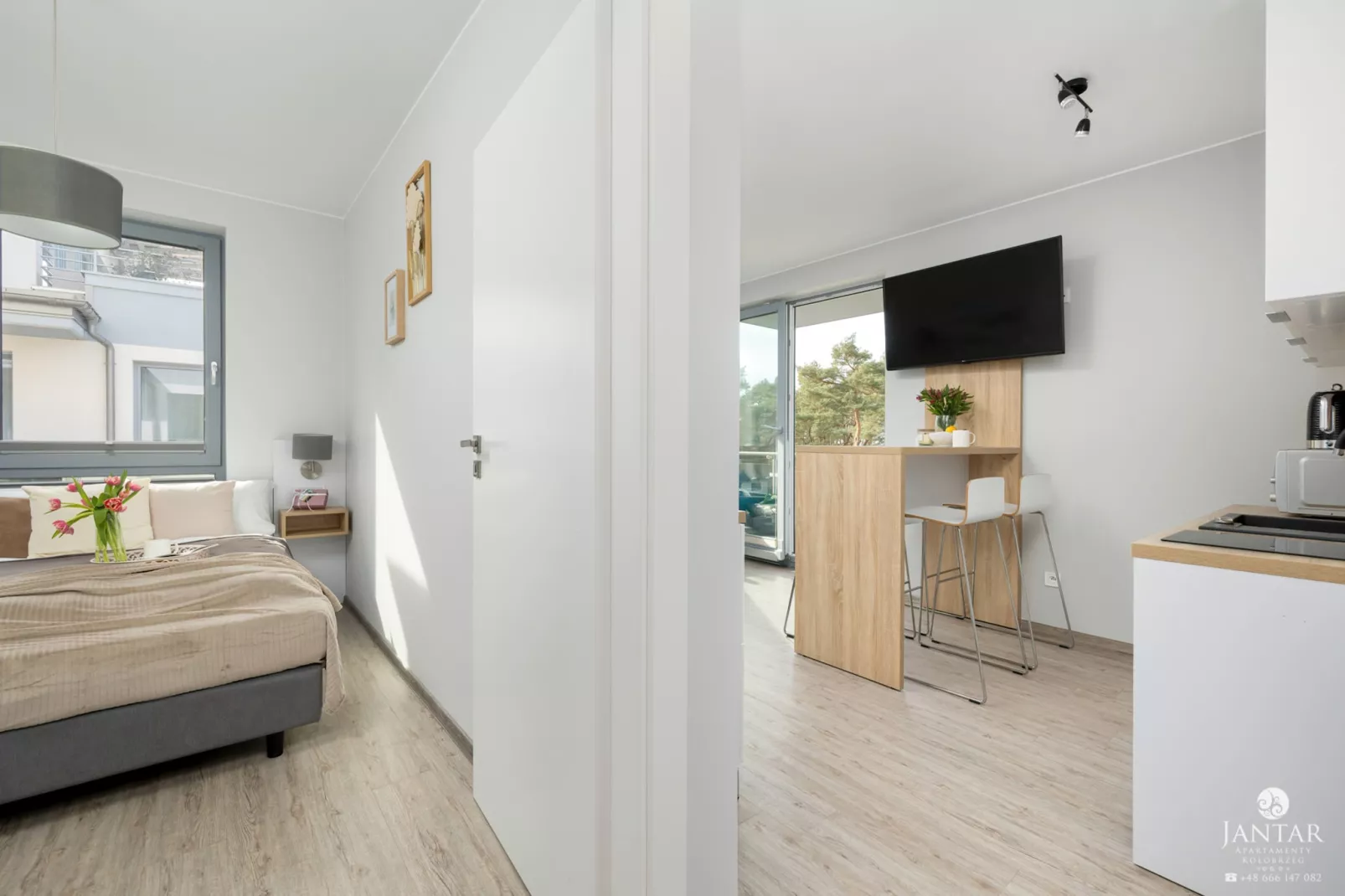Apartament Grunwaldzka 12c-22 Pobierowo-Woonkamer