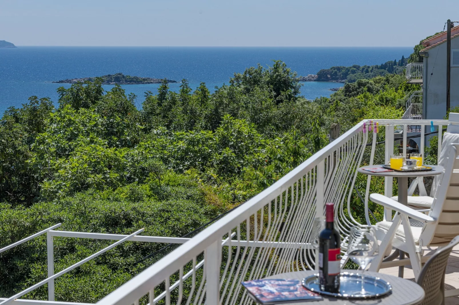 Guest House Rooms Rose - Romantic Double Room with Balcony and Sea View (No.1)-Terrasbalkon