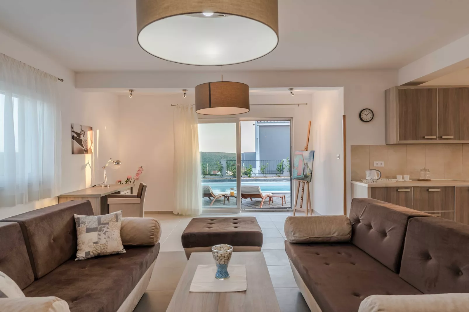 Luxury Escape with Swimming Pool & Modern Design -Deluxe Four Bedroom Villa with Private Pool (Villa 6)-Woonkamer