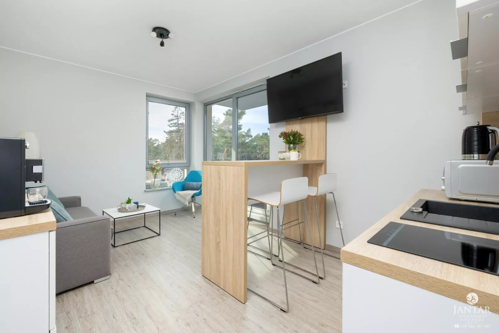 Apartament Grunwaldzka 12c-22 Pobierowo-Woonkamer