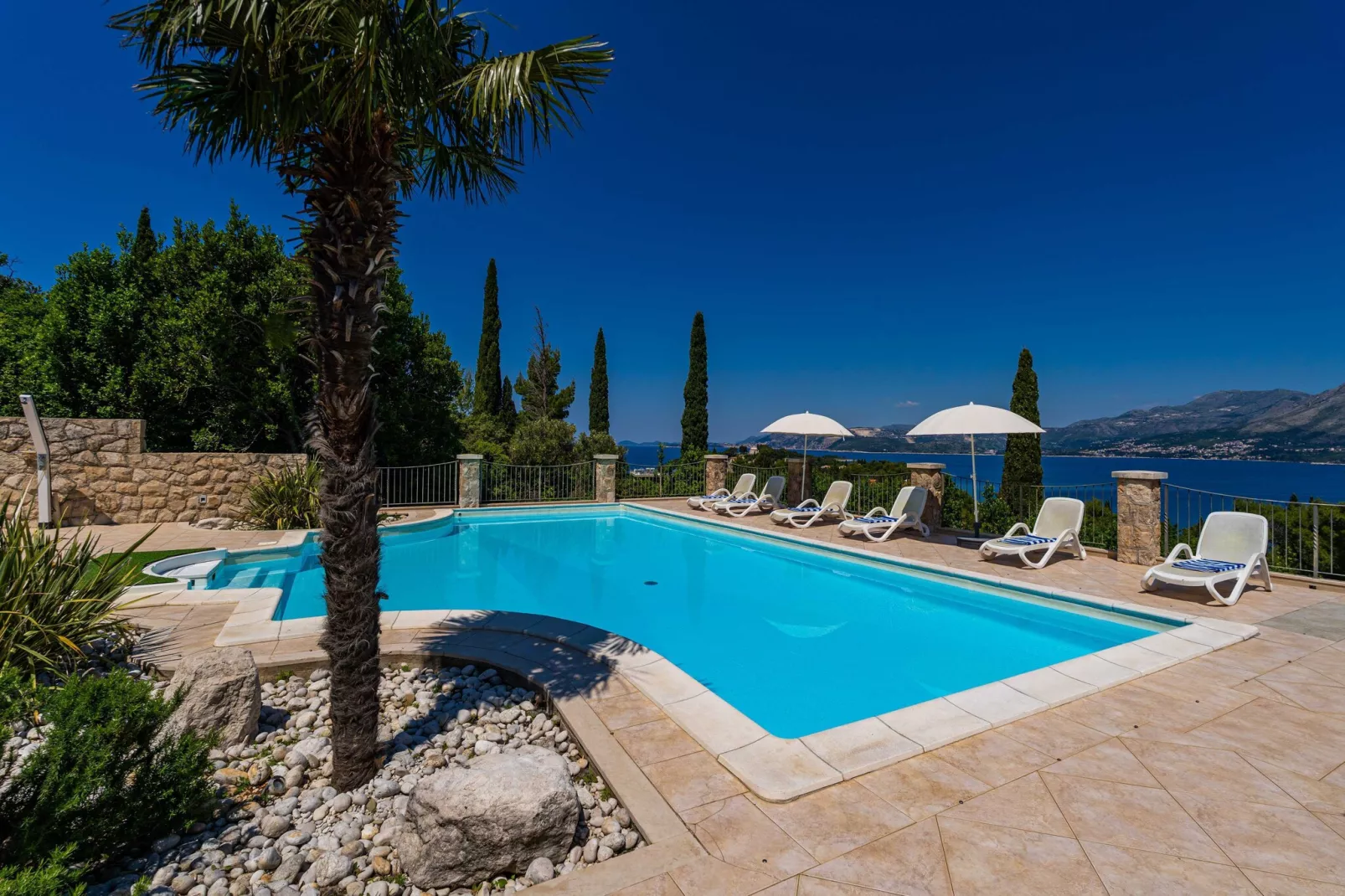 Villa Alegria Cavtat - Two Bedroom Apartment with Balcony and Sea View (Apartment B)-Zwembad
